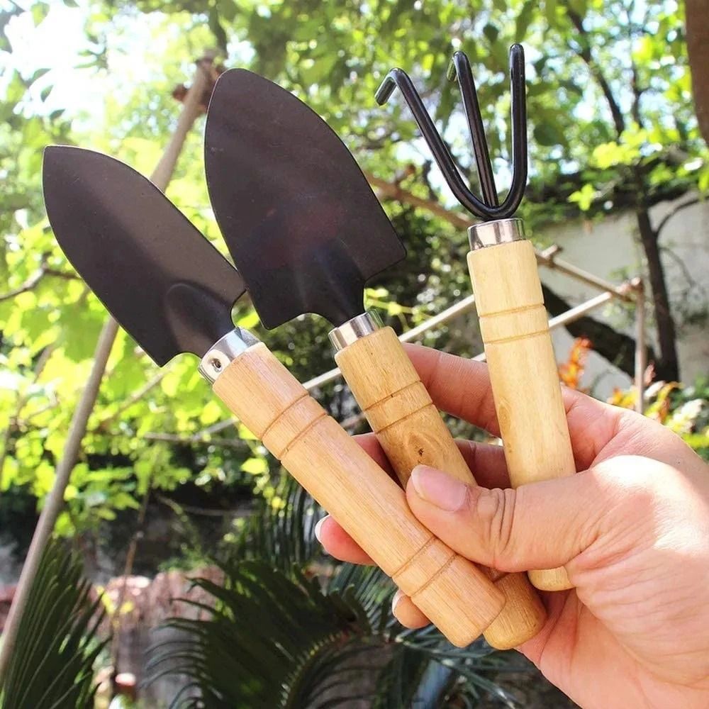 3Pcs/Set Mini Garden Tool Set for Succulents Indoor Small Plants Digging and Weeding