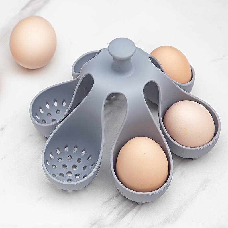 Silicone Egg Cooker for Home Kitchen, High-Temperature Resistant Egg Holder, Perfect for Steaming Eggs Family Breakfast