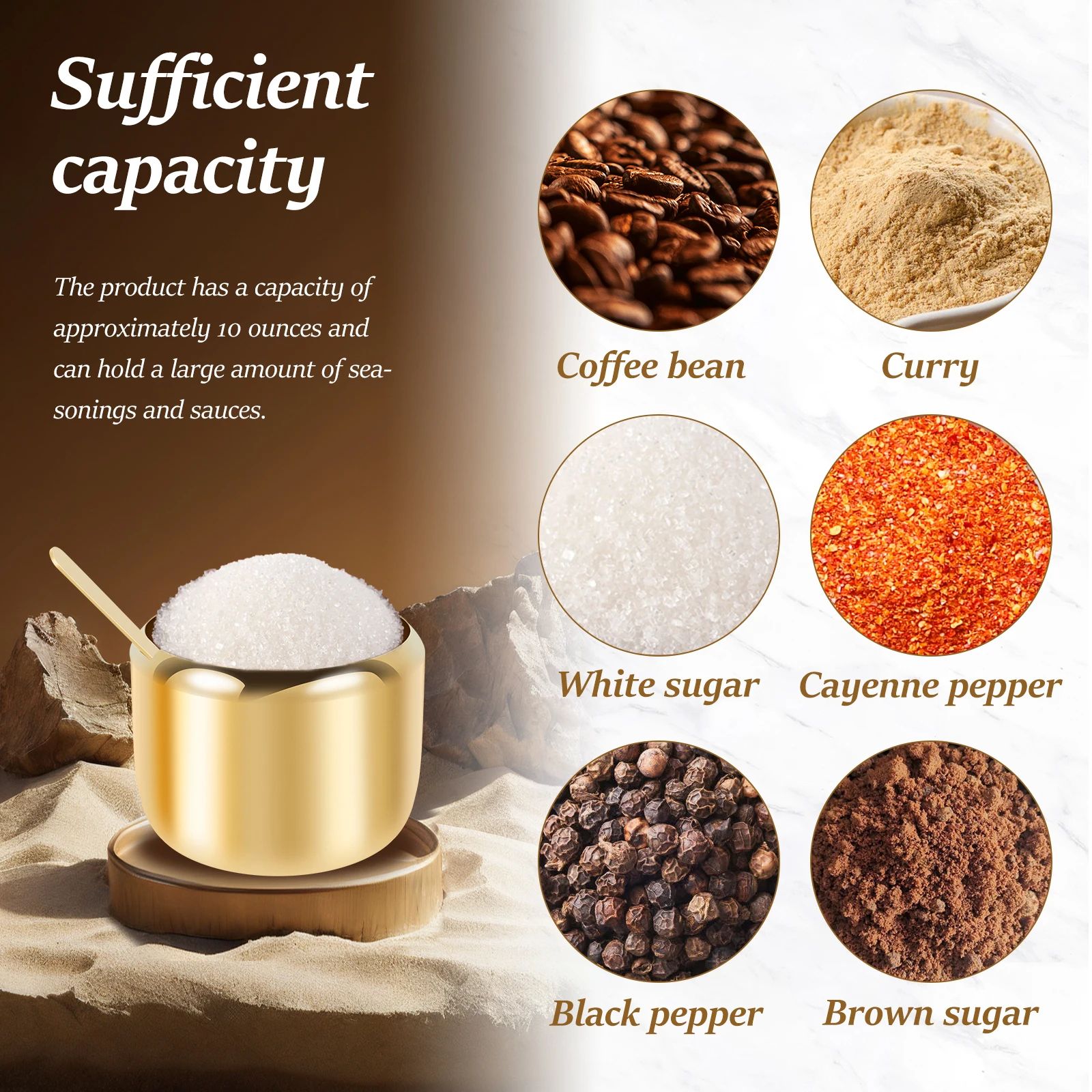 Stainless Steel Sugar Jar with Glass Lid and Spoon