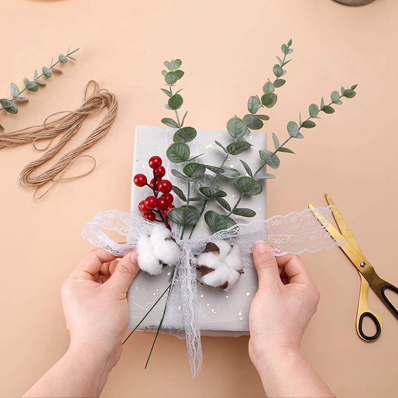 Artificial Eucalyptus Leaves Realistic Faux Greenery for Home Decor and DIY