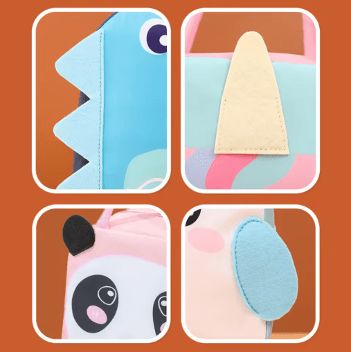 3D Cartoon Bento Lunch Bag Insulated Canvas Handbag with Ice Pack Space