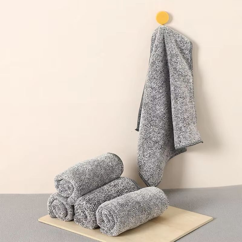 Bamboo Charcoal Dish Cleaning Cloth with Strong Absorption and Easy Wash
