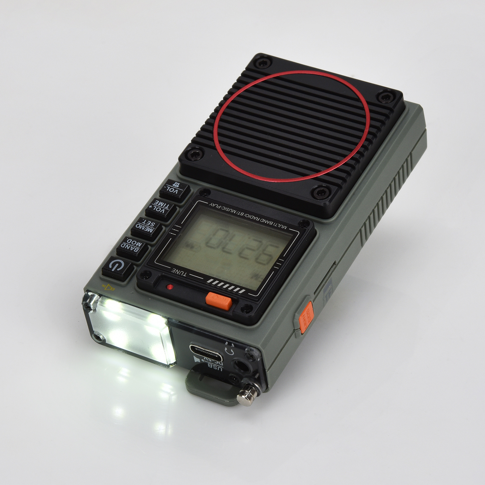 Portable FM Radio MP3 Player Speaker with HiFi Sound & Digital Display