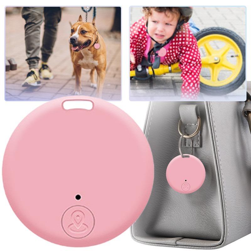 Mini GPS Locator AntiLost Alarm, Bluetooth-Compatible Keychain Smart Tag, Dog Pet Tracker, Key Finder for Wallet