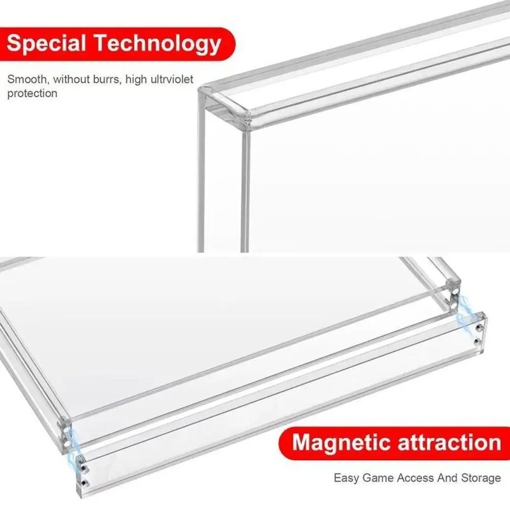 Switch 2 Magnetic Acrylic Game Card Display Case | High-Transparency Dustproof Storage Box