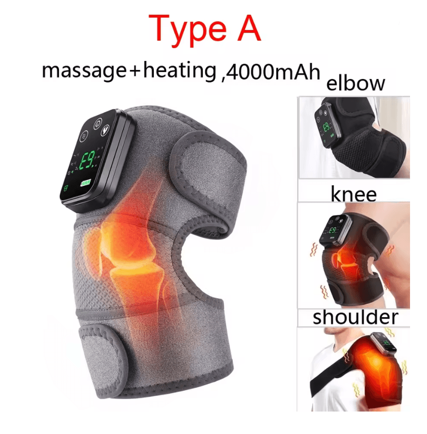 Heated Vibration Knee and Joint Massager with Hot Compress Pain Relief