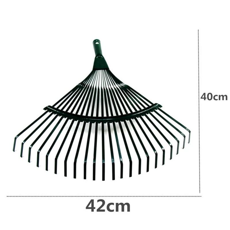 22-Tooth Iron Garden Rake – Durable Leaf & Farming Tool