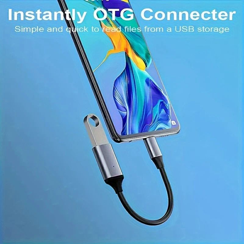 USB-C OTG to USB-A Adapter Cable | Type-C Male to USB 3.0/2.0 Female Converter for MacBook Pro & Samsung