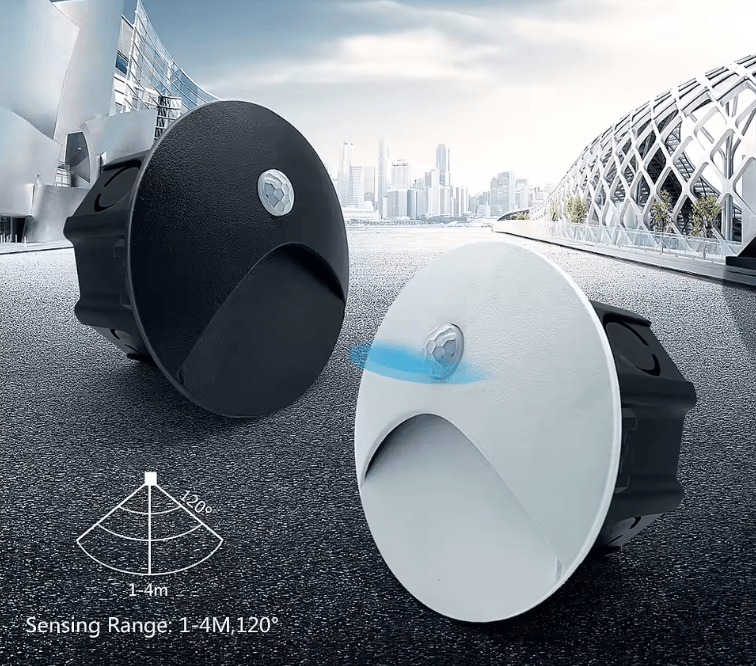 Recessed LED Stair Sensor Light – IP65 Waterproof Outdoor Step Wall Lamp