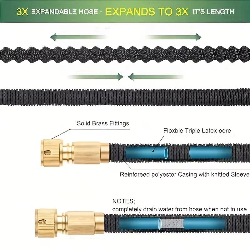 Expandable Magic Hose with Spray Gun – High-Pressure Garden & Car Wash Hose