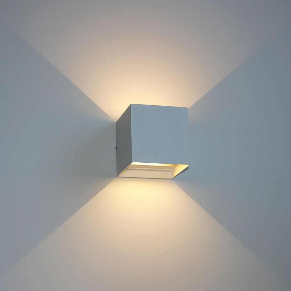 Modern Square Waterproof Outdoor Wall Light – Aluminum Exterior Porch & Garage Fixture