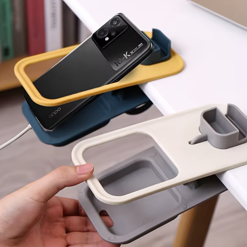 Multifunctional Desk Cup Holder Clip with Beverage Clamp and Side Hole PP Material Office Accessory