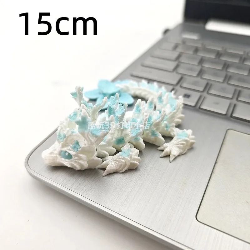 3D Printed Articulated Cherry Blossom Dragon Sculpture