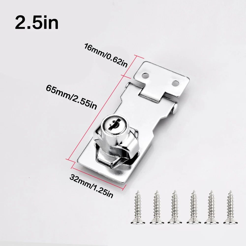 SecureGuard Heavy-Duty Locking Hasp With Keyed Padlock – Cabinet, Shed & Garage Security System