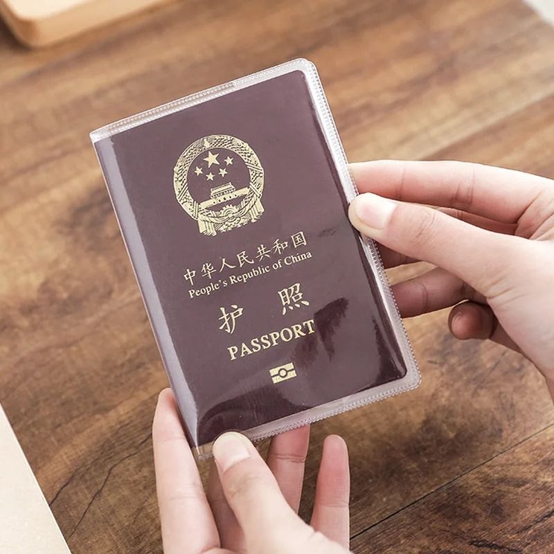 Transparent Frosted Passport Protective Cover Waterproof PVC Document Case for Travel