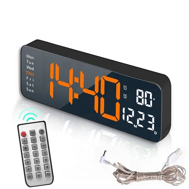 10-Inch Smart Mute LED Digital Wall & Desktop Clock