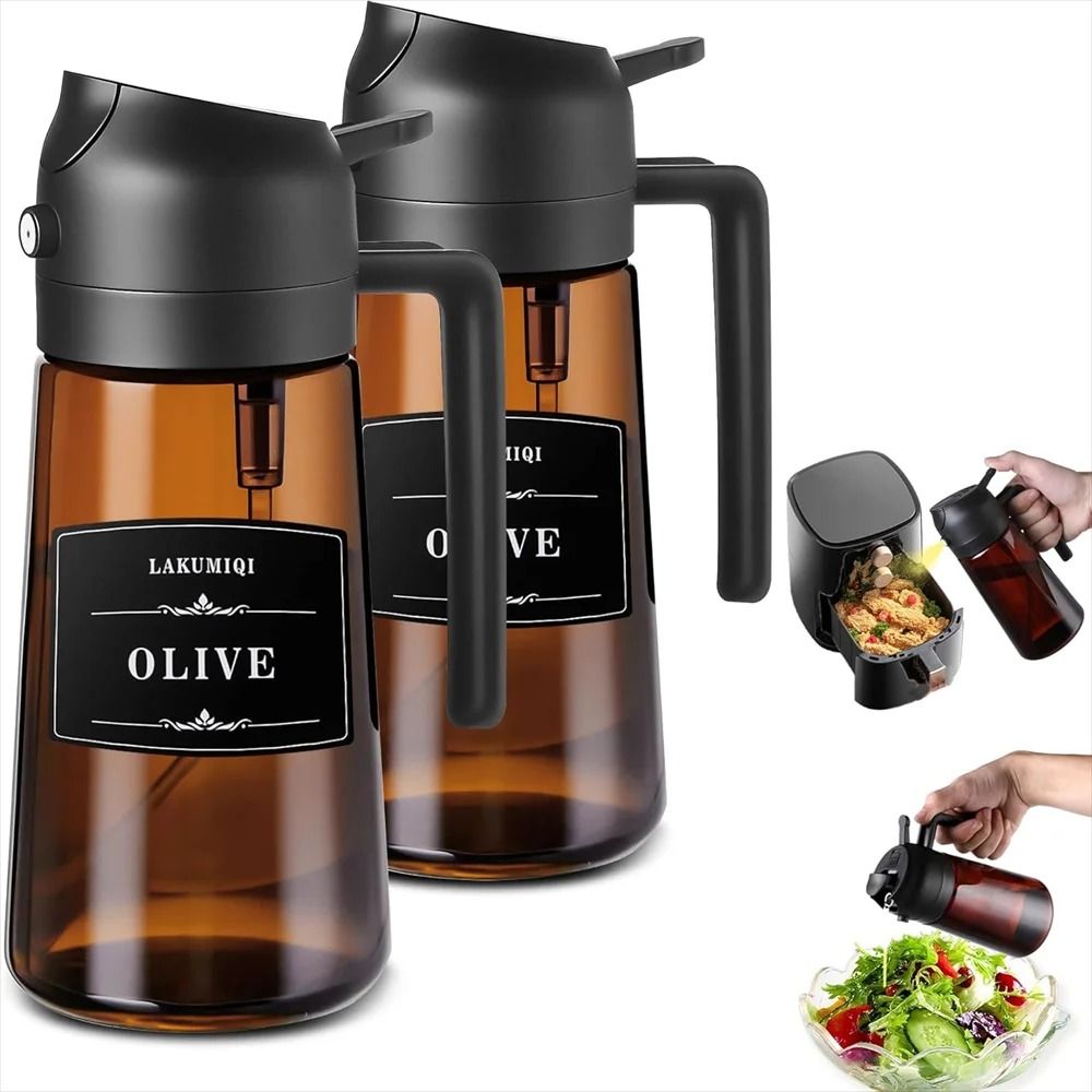 Professional 2-in-1 Glass Oil Dispenser and Precision Sprayer