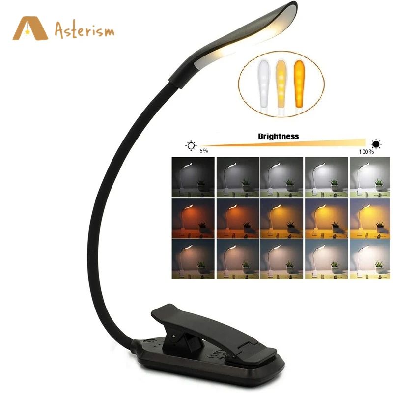 Mini USB Rechargeable Clip On Book Light