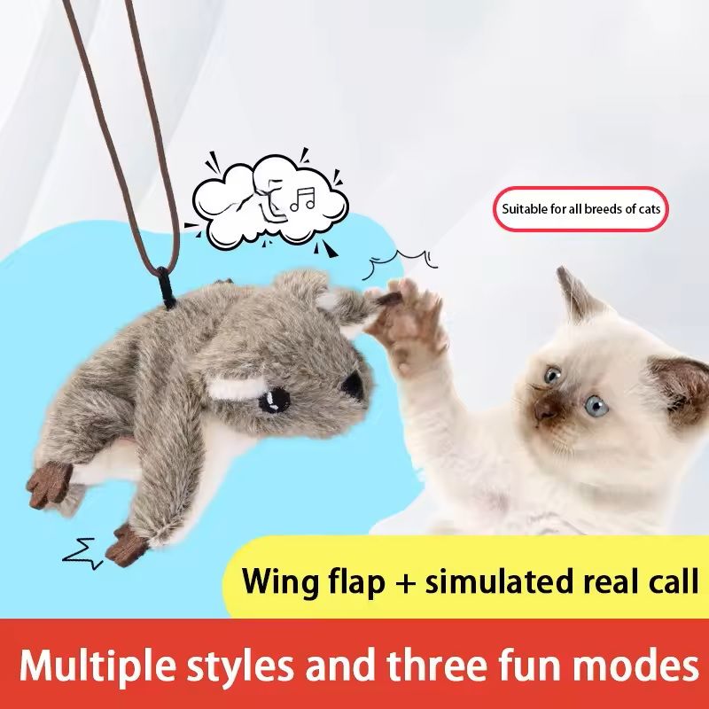 Interactive Rechargeable Cat Toy with Chirping Flapping Bird