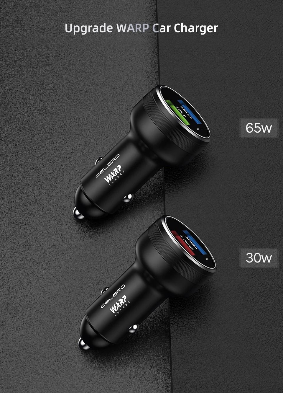 80W Dual USB SuperVOOC Fast Car Charger