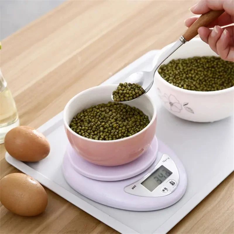 11 lb High Precision Digital Kitchen Scale – Portable LED Food Weighing Scale for Cooking, Baking & Meal Prep