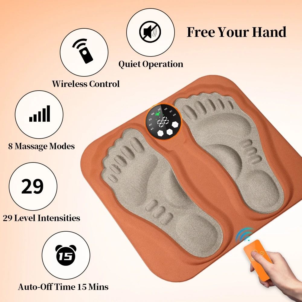 EMS Foot Massage Mat with Multiple Modes & Levels