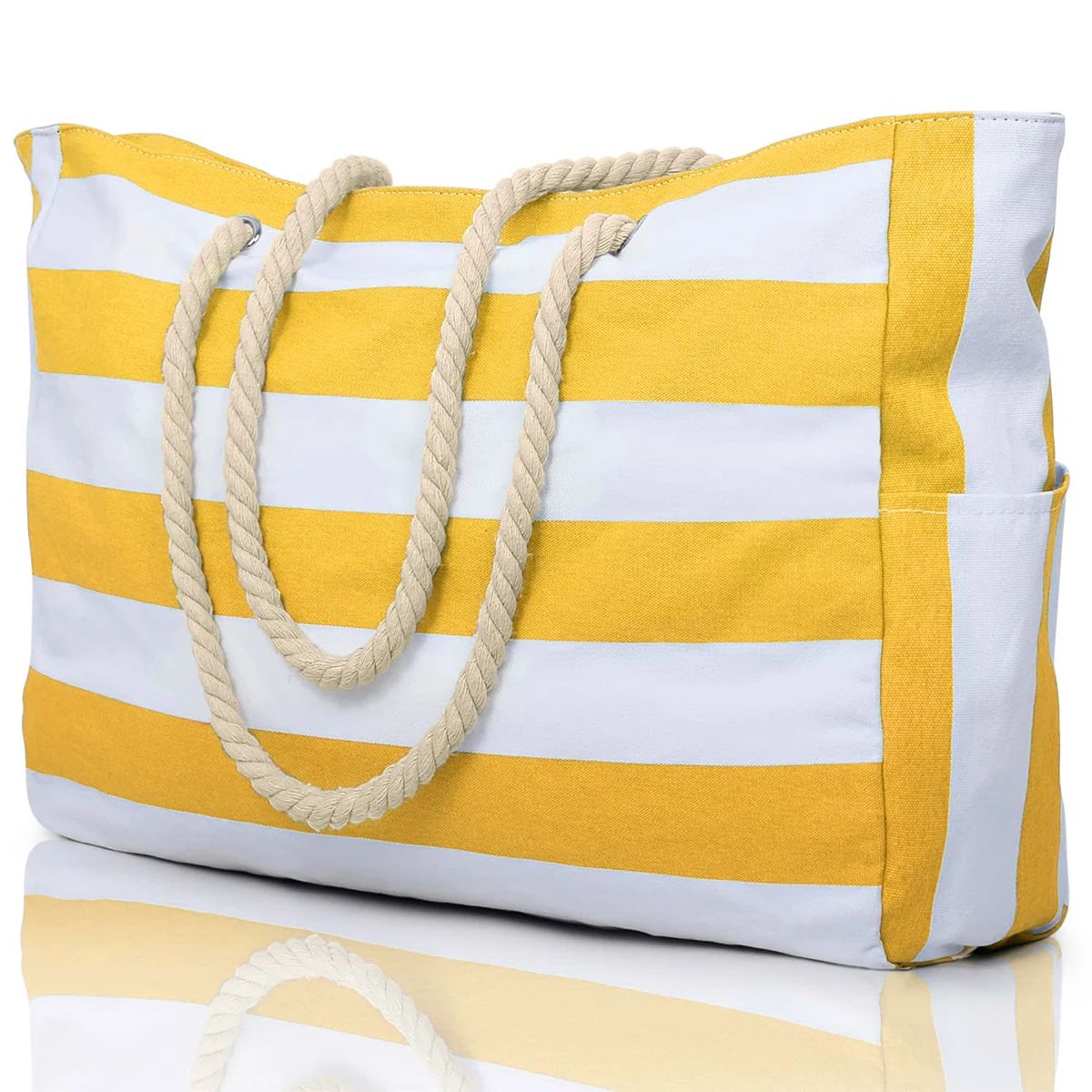 Striped Waterproof Foldable Beach Bag