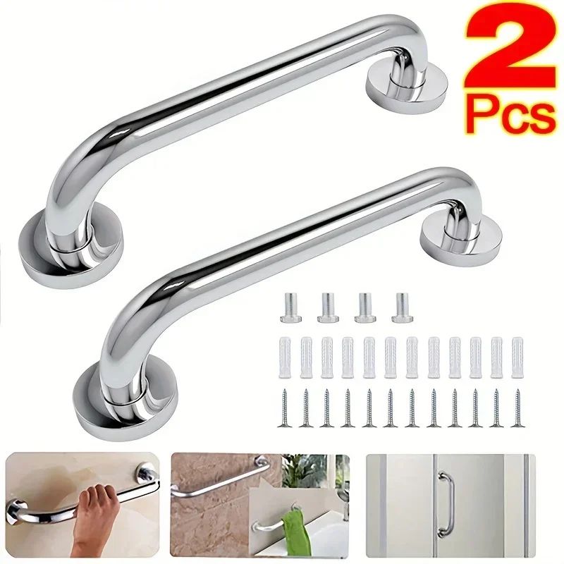 SecureGrip Stainless Steel Bathroom Grab Bar for Elderly & Disabled Support