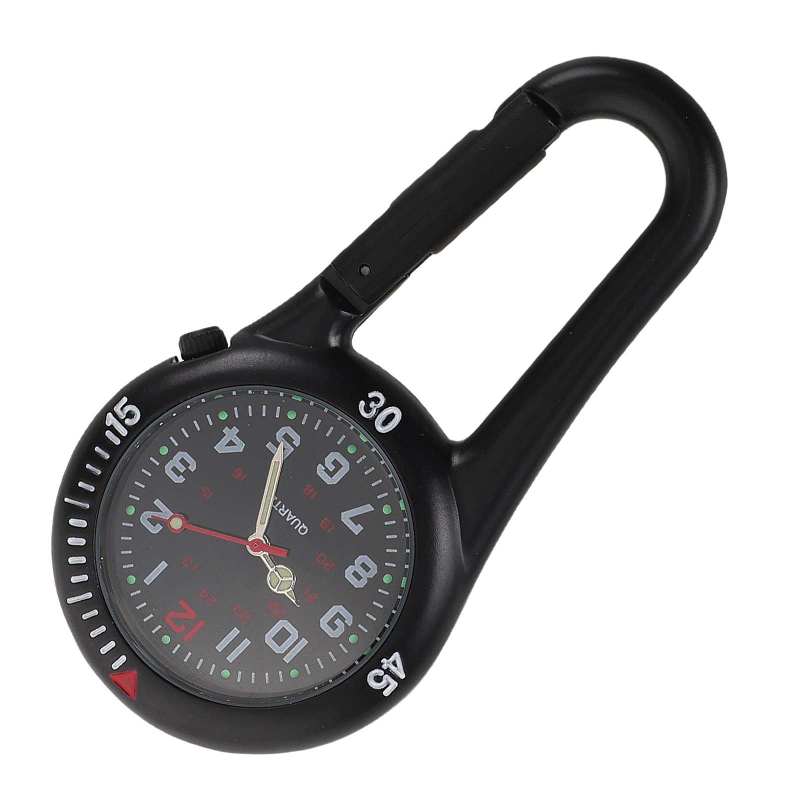 Outdoor Clip On Compass Watch Luminous Hiking Carabiner Survival Gear