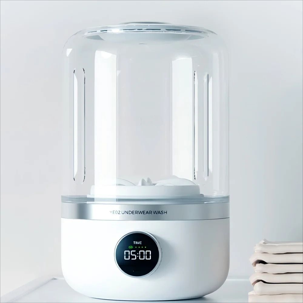 Wireless Mini Portable Washing Machine | 1L Underwear & Socks Laundry Bucket