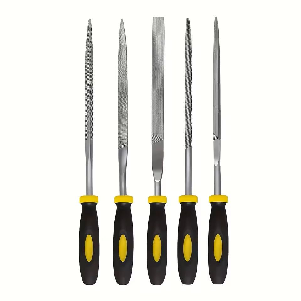 Precision Needle File Set with Non Slip Handles for Wood and Plastic
