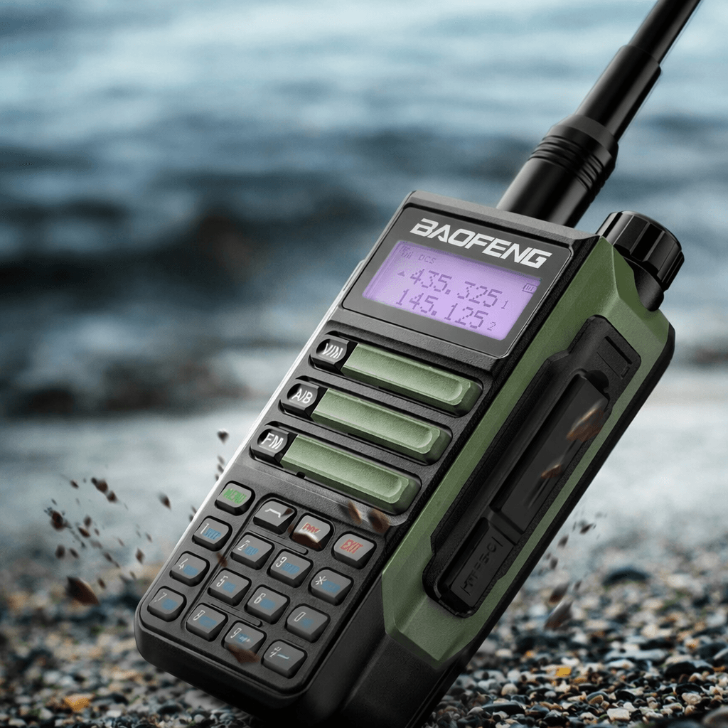 Long Range Walkie Talkie VHF UHF Two Way Radio IP67 Waterproof for Hunting Camping and Outdoor Communication