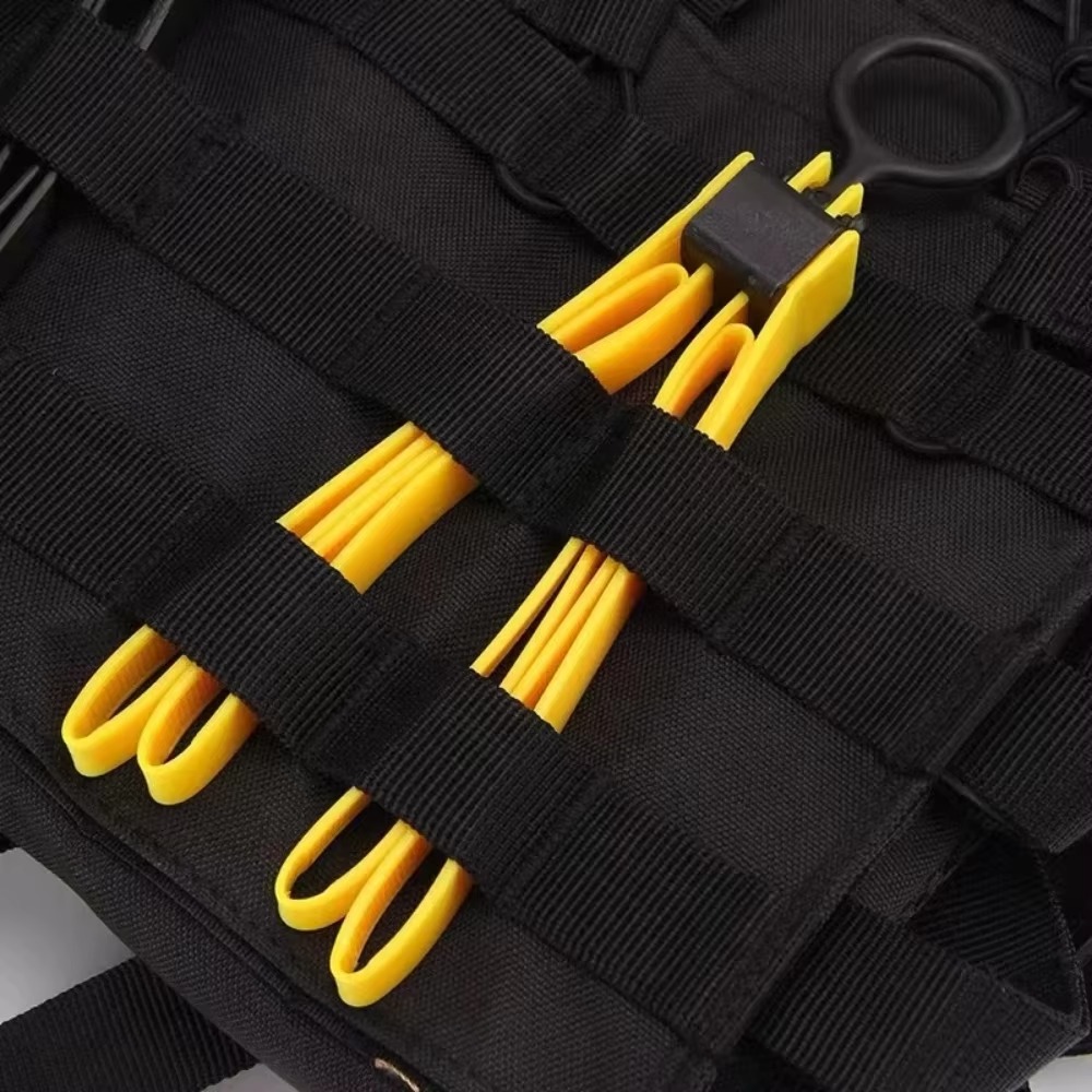 Adjustable Tension Serrated Design Cable Tie Handcuffs, Disposable Restraint Straps, Heavy Duty Plastic, High Tensile