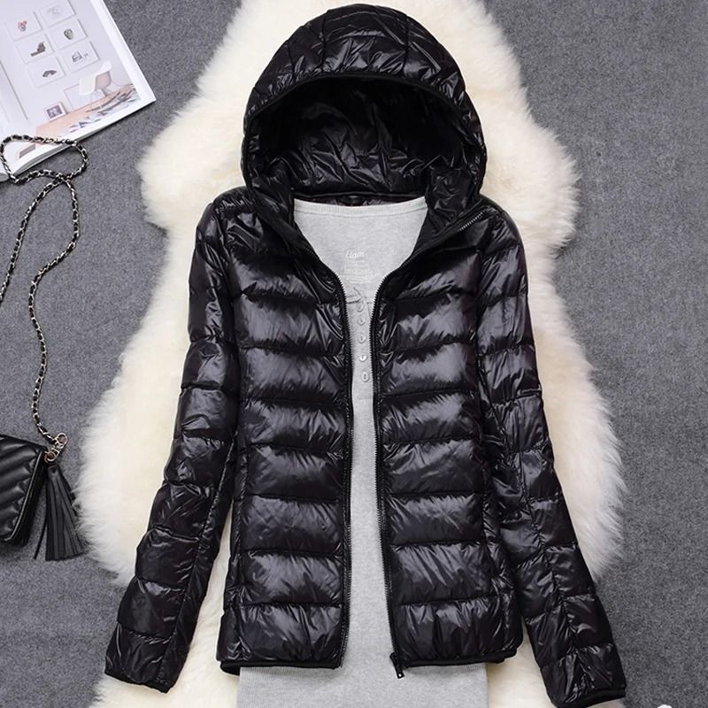 Ultra Lightweight Packable Hooded Puffer Jacket