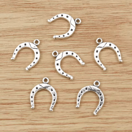 30pcs Antique Horseshoe & Horse Charm Pendants for DIY Jewelry Making