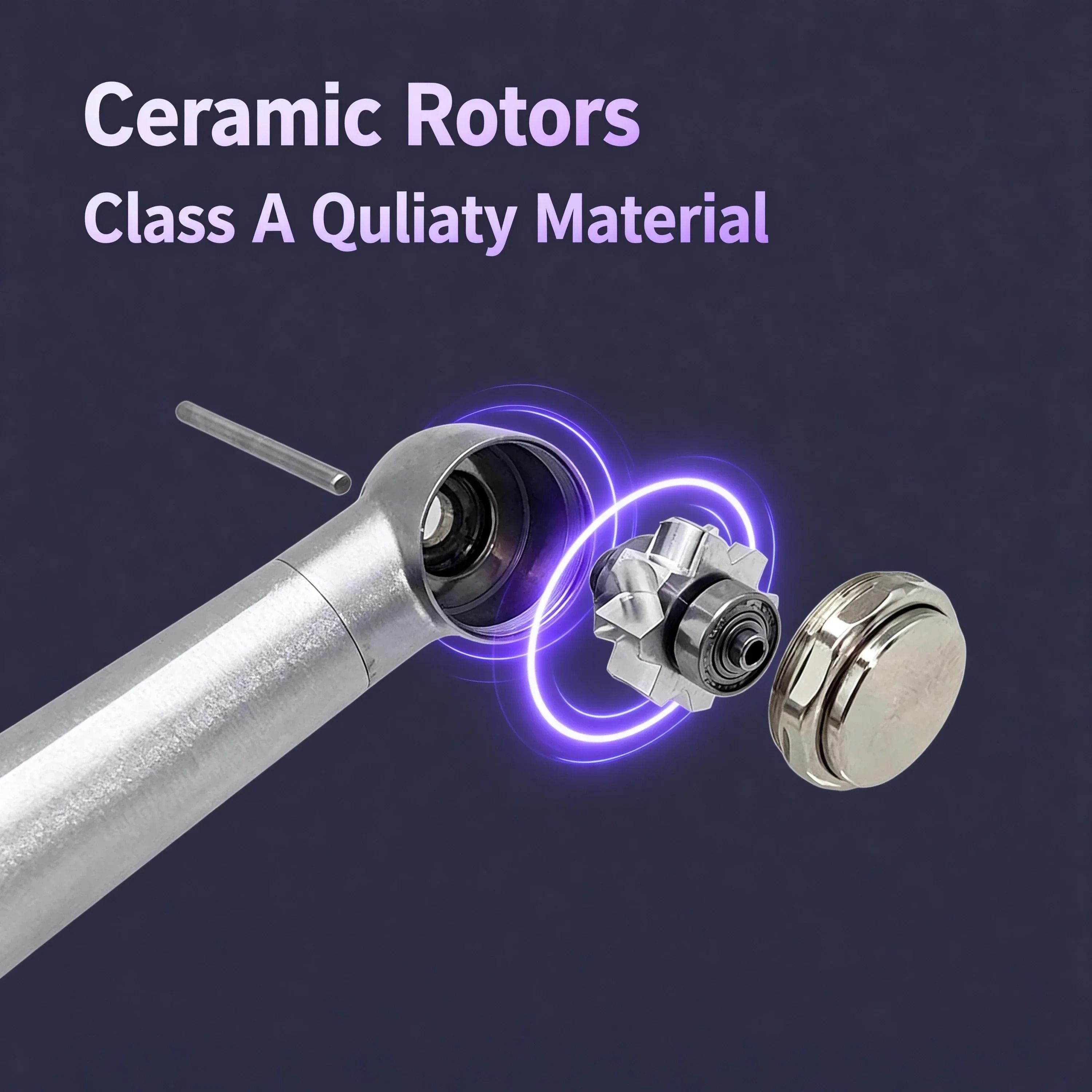 4 Piece LED High and Low Speed Dental Handpiece Kit