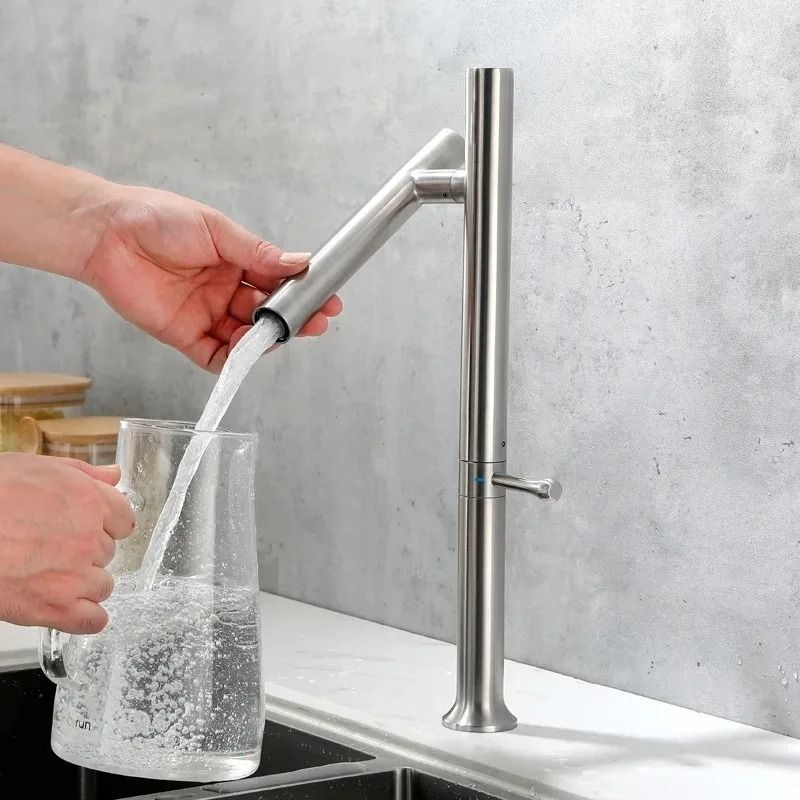 304 Stainless Steel Folding Kitchen Sink Faucet