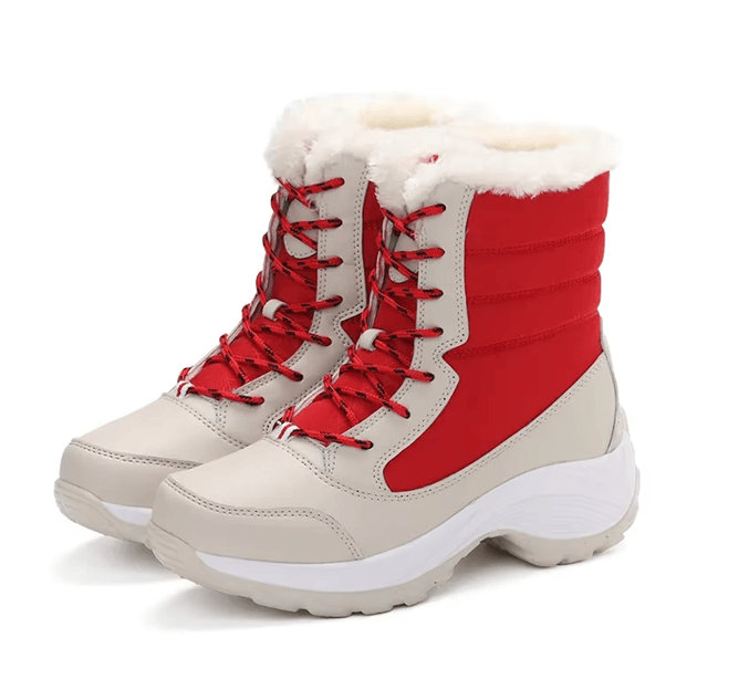 Womens Waterproof Winter Snow Boots with Fur Lining