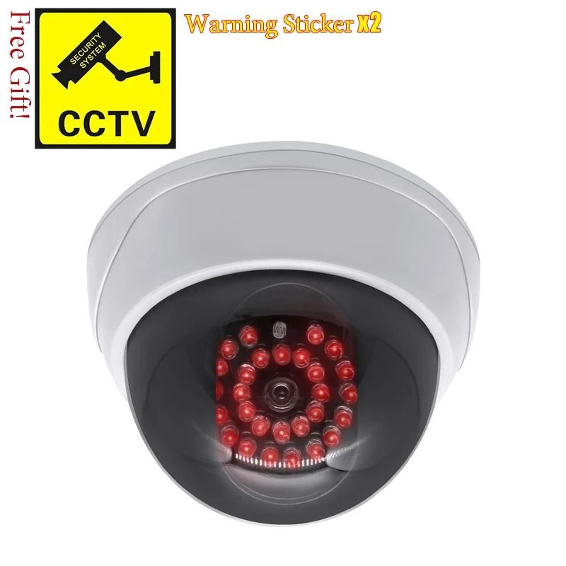 Dummy Dome CCTV Camera with IR LED Night Vision Simulation