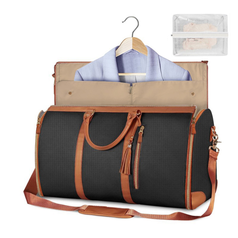 Foldable Womens PU Leather Duffel Bag Spacious & Stylish Travel Bag
