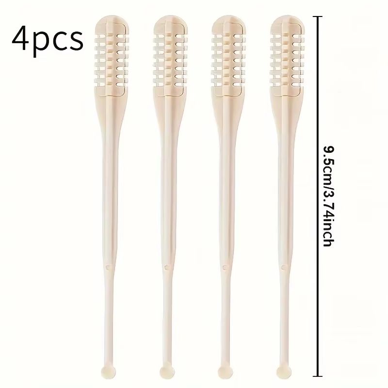 TrimMaster 4-Pack Manual Nose & Ear Hair Trimmer Set (Battery-Free)