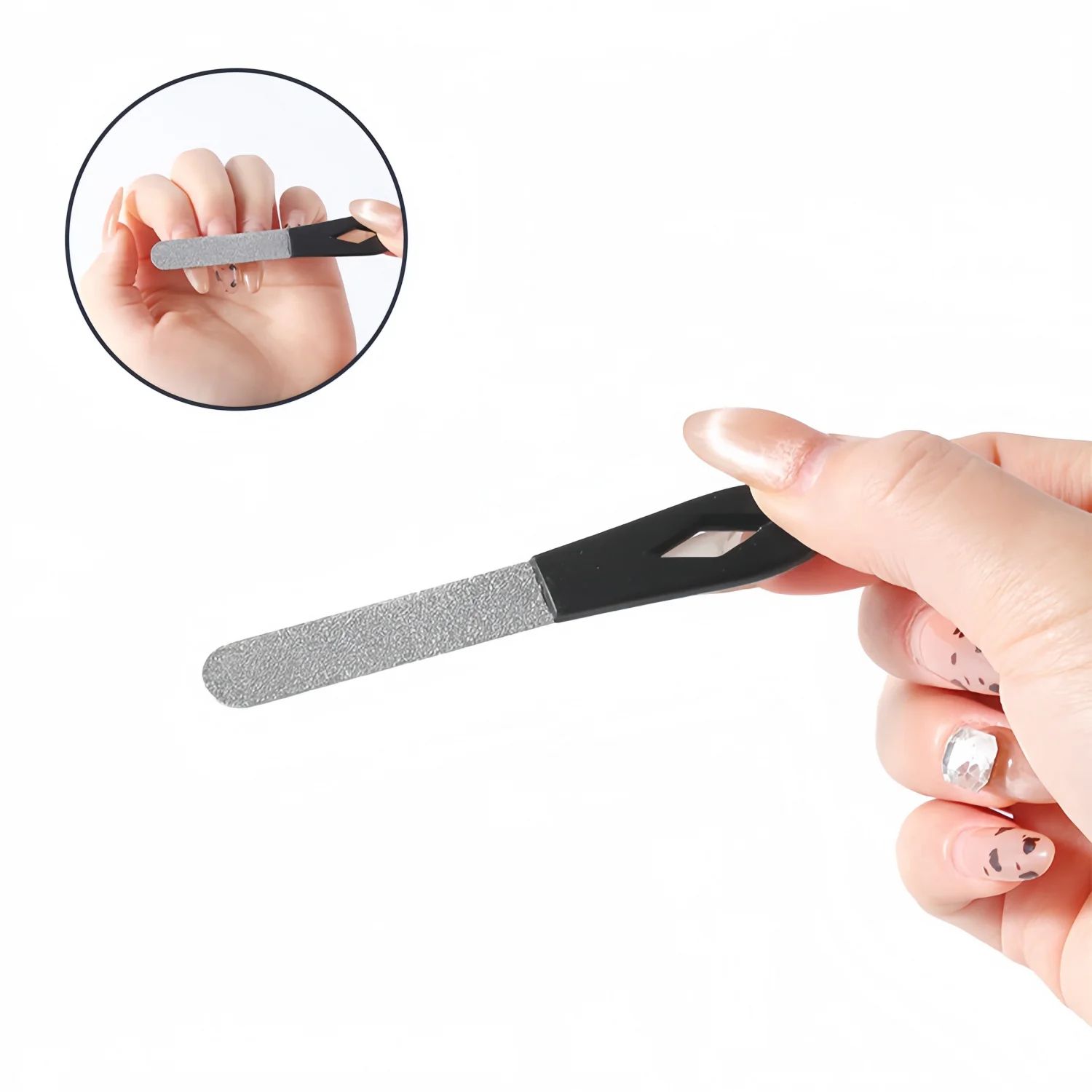 SteelEdge Pro Stainless Steel Nail File – Double-Sided Heavy-Duty Nail File with Sandblasted Finish