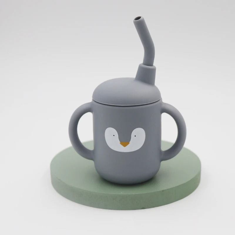 Tiny-Sip 2-in-1 Cartoon Silicone Transition Cup
