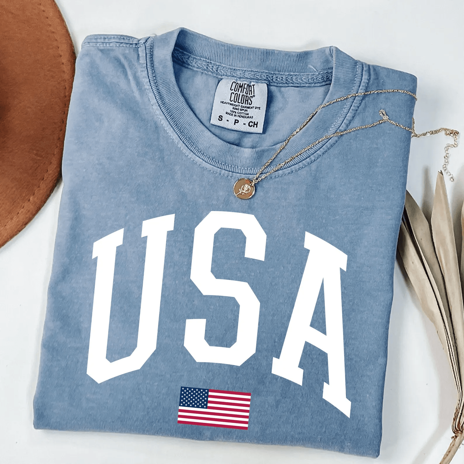USA Flag Shirt Women Comfort Colors 4th of July Shirt Patriotic American Flag Tee