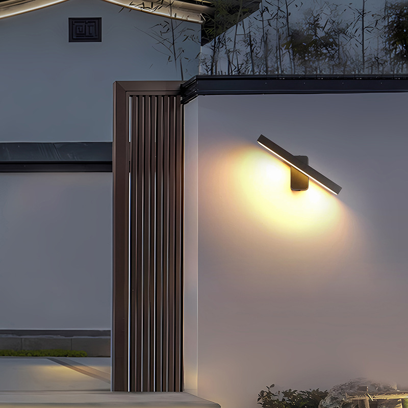 Waterproof PIR Motion Sensor Rotatable Wall Lamp, Outdoor Garden Porch Light, Exterior Entrance Sconce Lighting