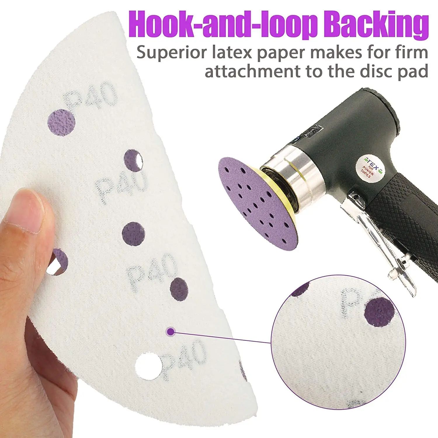 Festool-Compatible 150mm 17-Hole Hook and Loop Wet Dry Sanding Discs (60–2000 Grit)