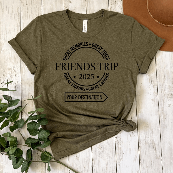 Personalized Friends Trip 2025 Shirt Custom Vacation Matching Tee
