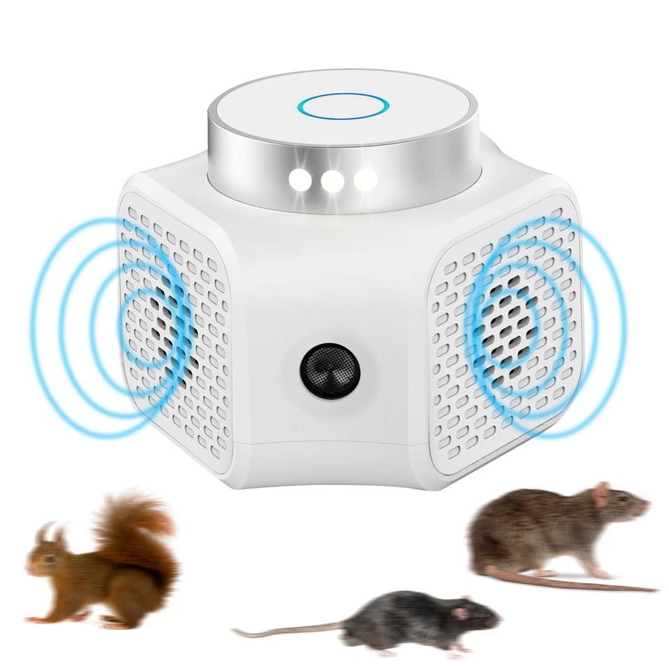 Ultrasonic Rodent Chase Repeller, Plug-in Mouse and Rat Control, Indoor Pest Control for Mice, Roaches, Spiders