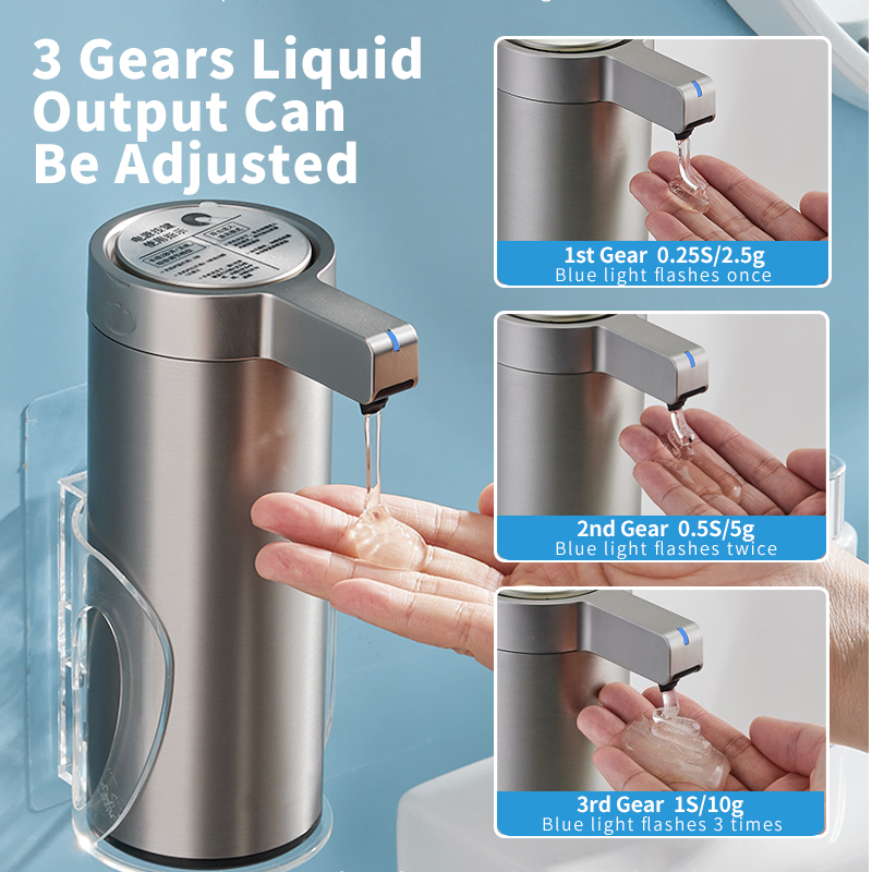 Automatic Soap Dispenser Smart Touchless Kitchen Hand Sanitizer, Stainless Steel, Electric Body Wash Soap Dispense