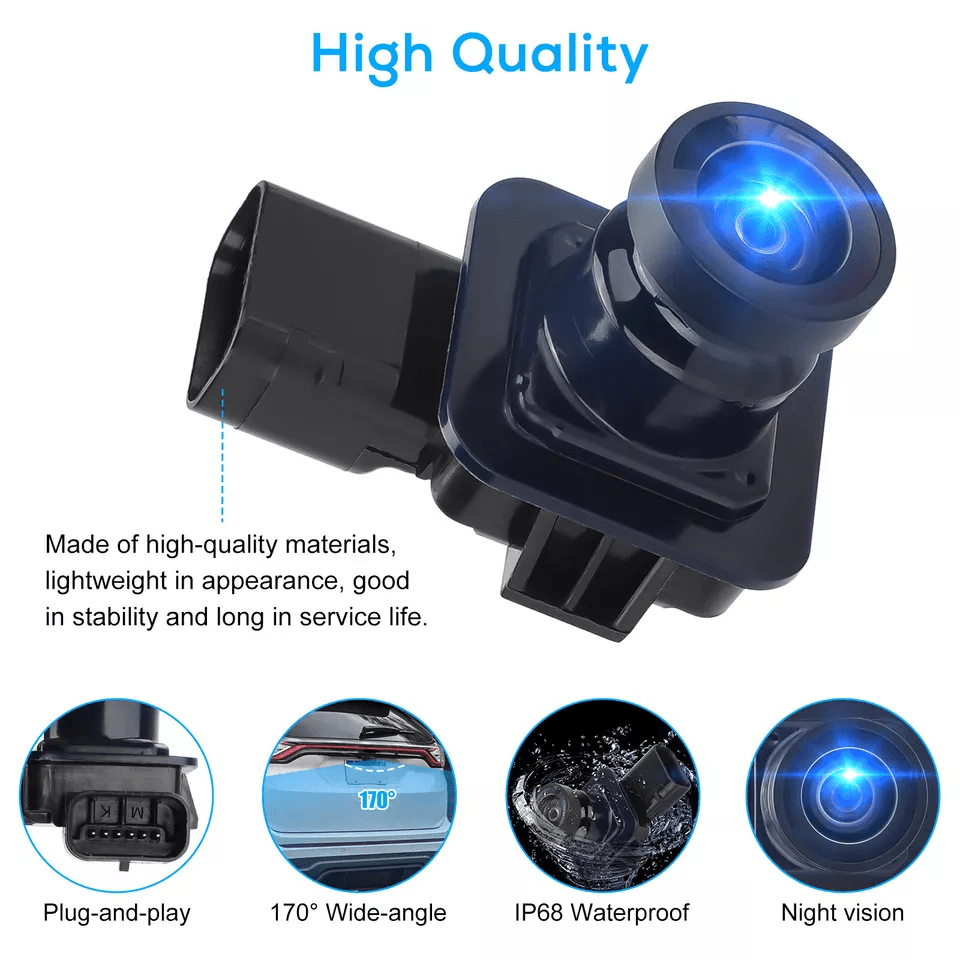 Full HD Rear View Backup Parking Camera, IP68 Wide Angle